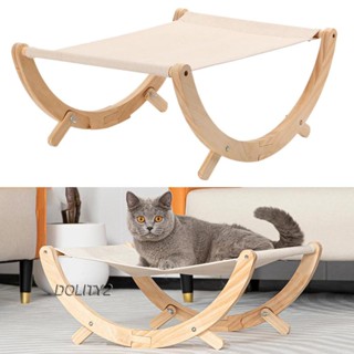 [Dolity2] Cat Hammock for Cats and Small Dogs Wood Elevated Pet Bed Cat Rocking Chair