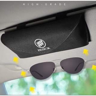 BUICK LOGO car sun visor hollow design glasses clip ENCORE ENVISION ENCLAVE GL8 GL6 Lacross Regal interior modified sunglasses business card leather material multifunctional storage box