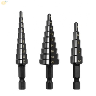 【VARSTR】Step Drill Bit HSS Steel Nitrogen Coated Workshop Equipment Power Tools