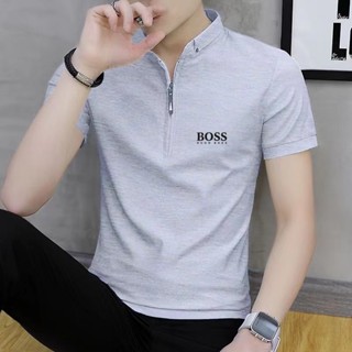 ใหม่ เสื้อโปโล BOSS แฟชั่น สวมใส่สบาย สําหรับคู่รัก