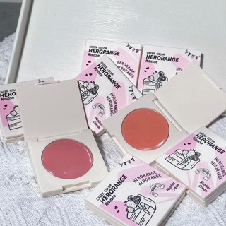 Herorange บลัชออนพาเลทครีม สีชมพู ให้ความชุ่มชื้น กันน้ํา สีสันสดใส