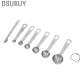 Dsubuy Kitchen Measuring Spoons Set W/Leveler Stainless Steel Baking Measure