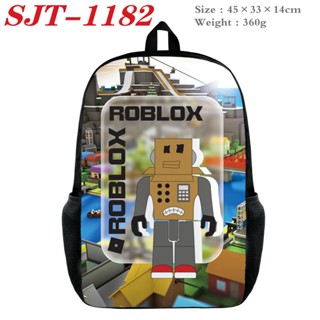 Roblox กระเป๋าเป้สะพายหลัง ผ้าแคนวาส ลายการ์ตูนเกมเสมือนจริง 3D กันการสึกหรอ ของขวัญ สําหรับเด็กนักเรียนอนุบาล