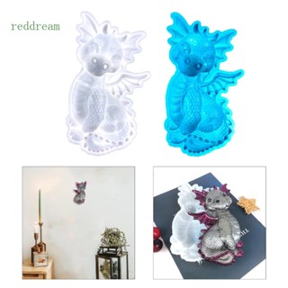 Redd แม่พิมพ์ซิลิโคน รูปมังกรบินน่ารัก สีแดง สําหรับทํางานฝีมือ ตกแต่งโต๊ะ DIY