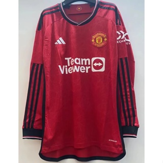 เสื้อกีฬาแขนสั้น ลายทีมชาติฟุตบอล Manchester United 2324 ชุดเหย้า คุณภาพสูง