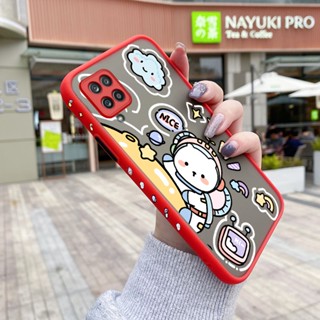 เคสโทรศัพท์มือถือแบบแข็ง ใส กันกระแทก ลายการ์ตูนอวกาศ มีลายด้านข้าง สําหรับ Samsung A12 4G A12 5G F12 M12 F23 5G F13 M13