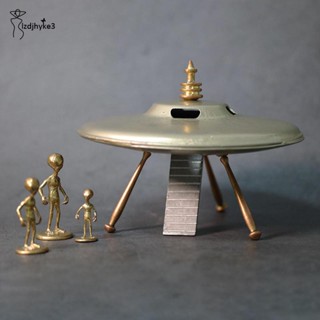 [lzdjhyke3] รูปปั้นเอเลี่ยน พร้อมประติมากรรม SPACESHIP สําหรับบ้าน งานแต่งงาน โต๊ะ 4 ชิ้น