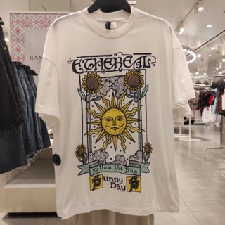 [S-5XL]เสื้อยืด โอเวอร์ไซซ์ พิมพ์ลาย Sunny Day H&amp;M Original Store