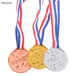 Weijiao% เหรียญรางวัล พลาสติก สีบรอนซ์ สีทอง สีเงิน สําหรับปาร์ตี้ 3 ชิ้น