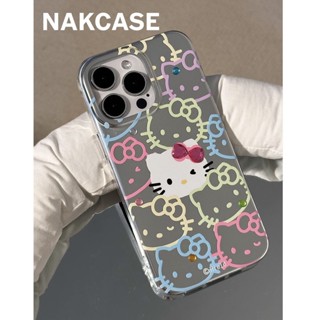 Ins ใหม่ เคสโทรศัพท์มือถือ กันกระแทก ลายการ์ตูนเฮลโลคิตตีน่ารัก หลากสี สําหรับ Apple Iphone 14promax 13 11 14pro 13pro 14