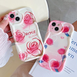 เคสโทรศัพท์มือถือ TPU แบบนิ่ม ลายดอกกุหลาบ สีชมพู สําหรับ Infinix Hot 30 20 12 11 10 Play 8 10 Lite Hot 30i 20i 20 Note 12 Pro Smart 6 Plus Smart 5 6 7