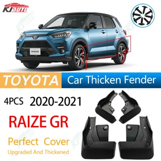 【หนาและอัพเกรด】บังโคลน อุปกรณ์เสริม สําหรับตกแต่งรถยนต์ Toyota Raize Gr Sport 2020-2021 4 ชิ้น