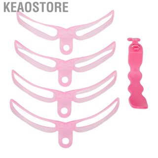 Keaostore Eyebrow Template  Time Saving 4 Shapes Handheld Stencil Reusable Portable Convenient for Beginners Travel