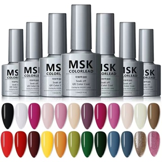 160สี MSK (1~48)สีเจลทาเล็บ 7.3ML  สีเจล สีทาเล็บเจล ยาทาเล็บเจล UV/LED แแบบต้องอบ (พร้อมส่งจากประเทศไทย)