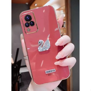 เคสโทรศัพท์ สําหรับ VIVO Y02S Y02 Y02T Y02A Y16 Y21S Y21T Y21 Y21A Y21D Y33S Y33T T1X Y22 Y22S Y31 Y72 Y52 5G มือถือแบบนิ่ม กันกระแทก ลายหงส์คริสตัล