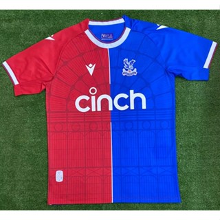 เสื้อกีฬาแขนสั้น ลายทีมชาติฟุตบอล The Crystal Palace 2023-24 ชุดเหย้า