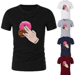 เสื้อยืด ผ้าฝ้าย พิมพ์ลาย Donuts Two In The Pinky One In The Stink Shocker Only สําหรับผู้ชาย
