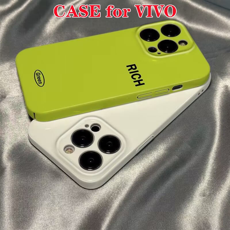 เคสโทรศัพท์มือถือแบบแข็ง เรืองแสง สีเขียว เรียบง่าย สําหรับ VIVO T2X V20Pro V23 V23Pro V23e V25Pro V27 V27e X30 X50 X60 X70 X80 X90