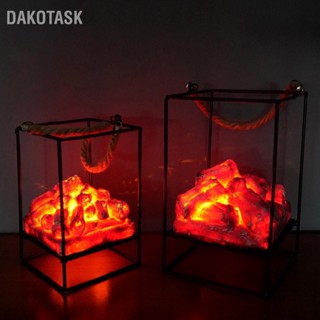 DAKOTASK โคมไฟกองไฟ ไฟ LED ไร้ตำหนิ โคมไฟเตาผิงปลอม เหล็ก ของตกแต่งบ้านสำหรับห้อง