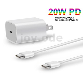 Pd20w อะแดปเตอร์ชาร์จ USB 20W USB-C PD QC3.0 1 พอร์ต ปลั๊ก EU US ปลั๊ก UK