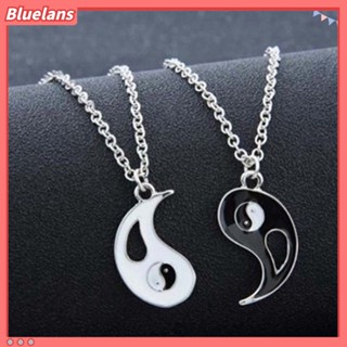 【 Bluelans 】จี้สร้อยคอ รูปหยินหยาง สีขาวดํา ใส่สบาย สําหรับเป็นของขวัญ