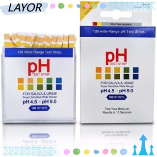 Lay กระดาษทดสอบค่า pH 100ct ความไวสูง 4.5-9.0 pH ความแม่นยําสูง สําหรับทดสอบความเป็นกรดในร่างกาย และความเป็นด่าง