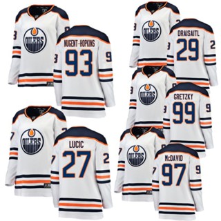 เสื้อกีฬาแขนสั้น ลายทีม Nhl Ice Hockey Jersey Oilersey 27 Lucic 97 Mcdavid Jersey สําหรับผู้ชาย