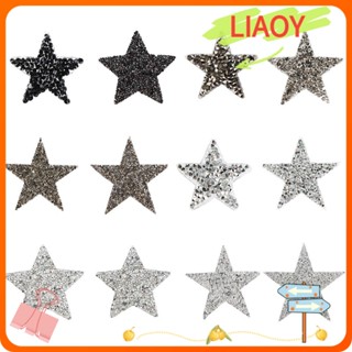 Liaoy แผ่นแพทช์พลอยเทียม หลายขนาด ลายดาว สําหรับทํางานหัตถกรรม DIY