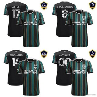 เสื้อกีฬาแขนสั้น ลายทีมชาติฟุตบอล LA Galaxy Away NP2 2021-2022 ชุดเยือน พลัสไซซ์