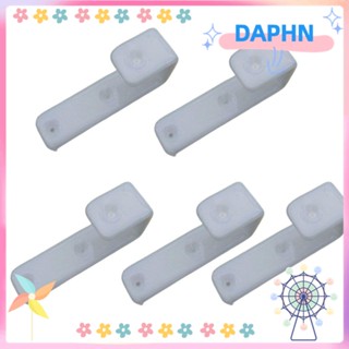 DAPHS ตะขอยึดเตียง PVC สองชั้น 25 บอร์ด 90 องศา สีขาว 5 ชิ้น สําหรับเตียงสกรู สําหรับผู้ใหญ่ เด็ก