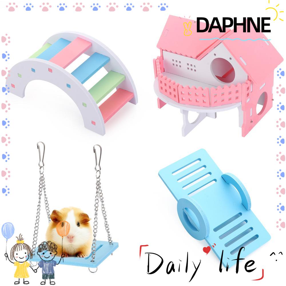 Daphne อุปกรณ์เสริมหนูแฮมสเตอร์บ้านเม่นออกกําลังกายสัตว์เลี้ยงของเล่นไม้