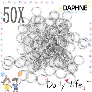 DAPHNE 50 ชิ้น แยก พวงกุญแจ เครื่องมือเชื่อมต่อ กระเป๋า สเตนเลส