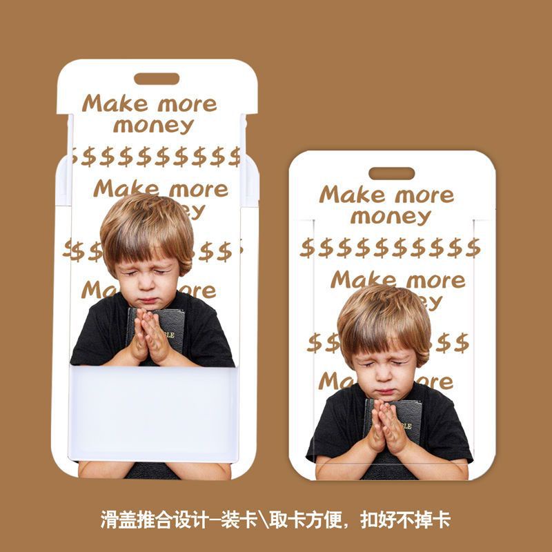 เคสป้องกันบัตรรถบัส พร้อมเชือกคล้อง ลายเด็กผู้ชายตลกน่ารัก สําหรับนักเรียน