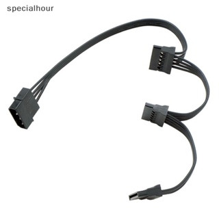 Specialhour^^ ใหม่ สายไฟ 4Pin IDE Molex เป็น 1 2 3 4 5 พอร์ต 15Pin SATA 18AWG สําหรับฮาร์ดไดรฟ์ HDD SSD PC เซิร์ฟเวอร์ DIY 1 ชิ้น