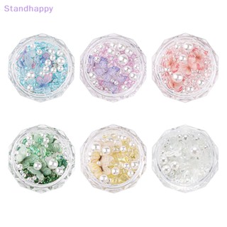 Standhappy ใหม่ เครื่องประดับเรซิ่น รูปผีเสื้อ 3D 6 สี สําหรับตกแต่งเล็บเจล