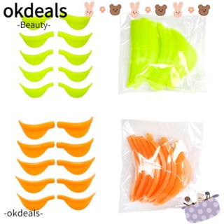 OKDEALS แผ่นซิลิโคนดัดขนตา ออกแบบใหม่ 5 คู่ สําหรับปลูกขนตา