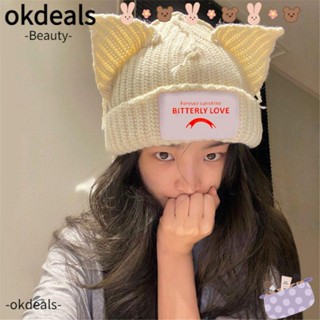 OKDEALS หมวกถัก แฟชั่นฤดูใบไม้ร่วง และฤดูหนาว สําหรับคู่รัก