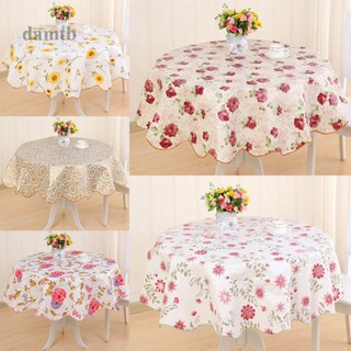 Dtb ผ้าปูโต๊ะ พลาสติก กันน้ํามัน พิมพ์ลาย ทรงกลม เรียบง่าย ส…