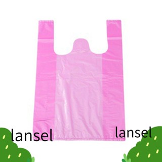 Lansel เสื้อยืด สีชมพู 32*52 ซม. พร้อมที่จับ 100 ชิ้น