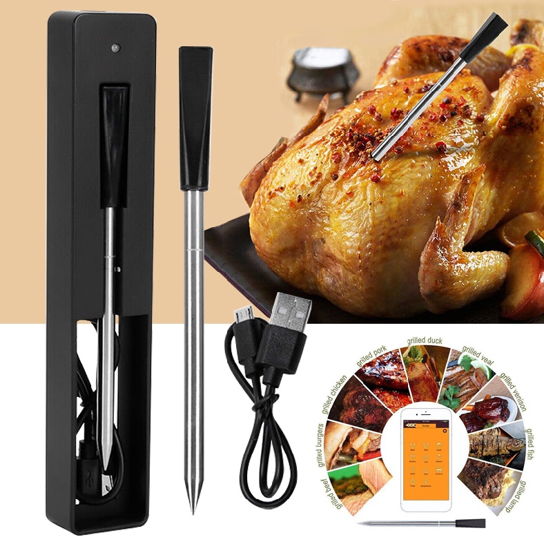 New Meat Food Steak Thermometer Dual Sensors Wireless BBQ Oven Grill bluetooth