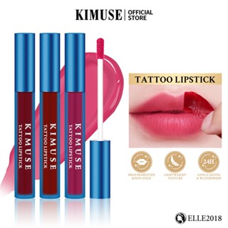 KIMUSE Lip Tint Peel Off Lip Stain Tattoo Lipstick ลิปสติกติดทนนานและกันน้ำ Peel Off Pink Make Up 【elle20181_th】