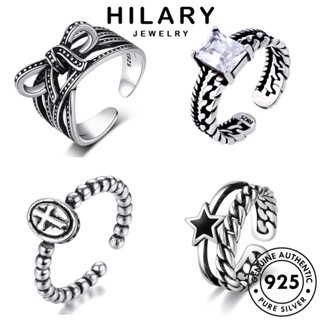 HILARY JEWELRY แฟชั่น Silver เกาหลี เครื่องประดับ แหวน 925 ผู้หญิง วินเทจ เงิน เครื่องประดับ แท้ ต้นฉบับ M042