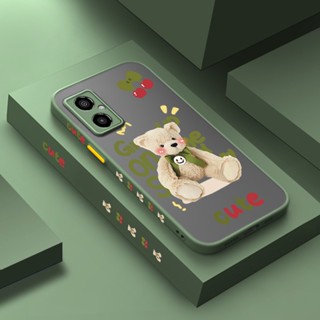 เคสมือถือ แบบแข็ง ขอบซิลิโคน ลายการ์ตูนหมีน่ารัก กันกระแทก สําหรับ Xiaomi Poco M4 5G Redmi Note 11R