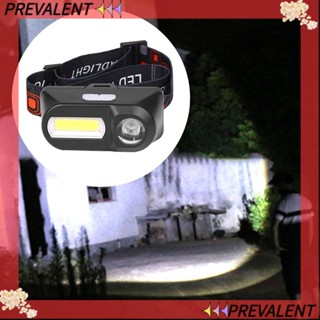 Preva COB LED ไฟฉายคาดศีรษะ แบบชาร์จไฟ USB สําหรับเดินป่า