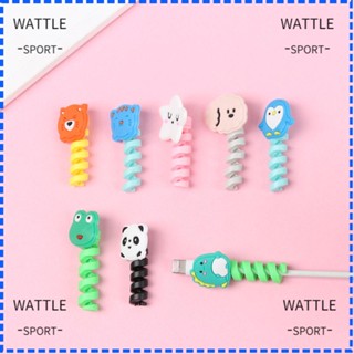 Wattle ซิลิโคนถนอมสายชาร์จ Usb ลายการ์ตูน