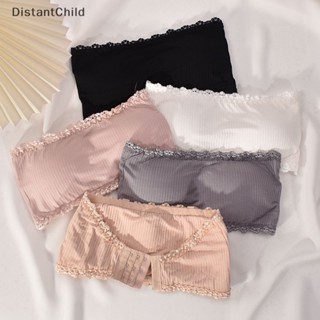 Dsth เสื้อชั้นในสตรี เกาะอก พร้อมแผ่นบรา ฤดูร้อน สีพื้น แขนกุด เปลือยหลัง บาง DSS