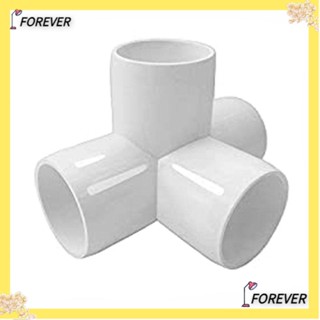 Forever ข้อต่อท่อ PVC 4 ทาง สีขาว 1 นิ้ว ใช้ซ้ําได้ สําหรับเฟอร์นิเจอร์ 10 ชิ้น