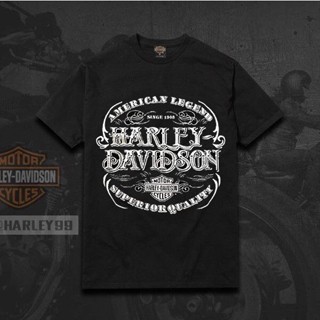 เสื้อฮาเล่ย์ Harley-Davidson Reproduction (S-XL) ป้าย USA เสื้อยืดคอกลมผู้ชายแขนสั้น ผ้าCotton100 ใสสบาย