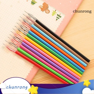 Chunrong 12 ชิ้น / เซต ปากกาหมึกเจล สีสันสดใส เติมหมึก โรงเรียน สํานักงาน เครื่องเขียน ของขวัญ