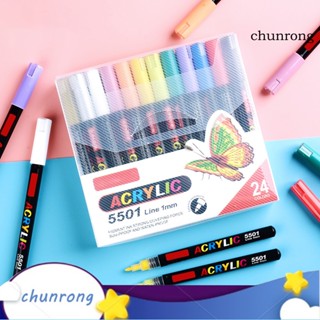 Chunrong ปากกามาร์กเกอร์ ปลายกลาง พลาสติก ทนต่อการซีดจาง สําหรับเด็ก 1 ชุด